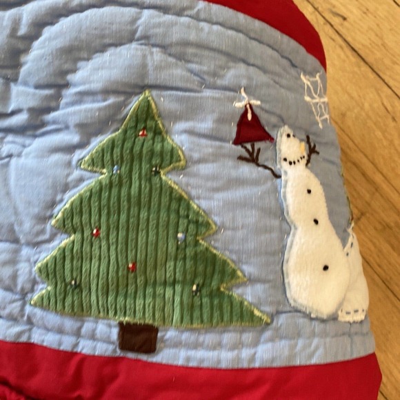 COPY - Pottery Barn Kids Quilted Textured Bumper WINTER WONDERLAND Hard to Find - Picture 7 of 11